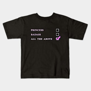 Princess vs Badass Kids T-Shirt